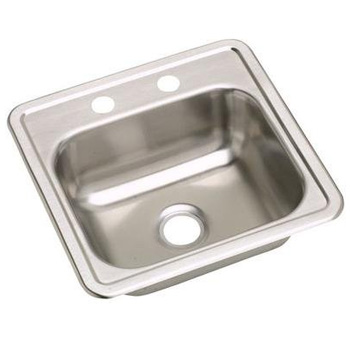 Elkay K115152 Kingsford Two Hole Top Mount Bar Sink - Stainless
