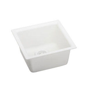 Elkay ELG1515WH Gourmet Universal Mount Single Bowl Bar Sink - White
