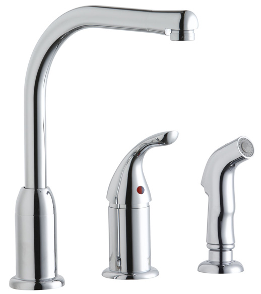 Elkay LK3001CR Everyday Single Handle Kitchen Faucet with Sidespray - Chrome