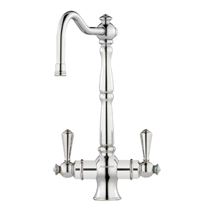 Everpure EV9006-20 Victorian Series Helia(TM) Dual Temperature Drinking Water Faucet Polished Stainless Steel