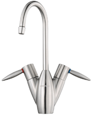 Everpure EV9008-21 Contemporary Series Helia(TM) Dual Temperature Drinking Water Faucet Brushed Stainless Steel