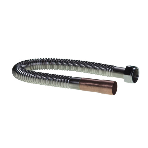 Falcon Stainless, Inc. SWTF-24 3/4 in I.D. SS Flex with 3/4 in FIP x 7/8 in O.D. x 24 in Water Heater Connector - Stainless Steel