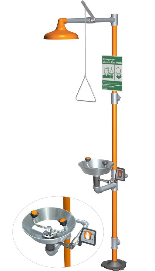 Guardian Equipment G1902 Safety Station with Eye Wash - Stainless Steel