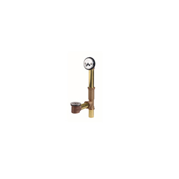 Gerber 41-812 Brass trip-lever bath drain, All-tub drain in tee