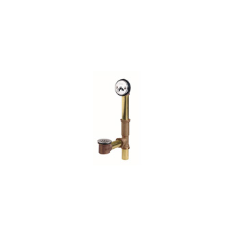 Gerber 81-827 Brass trip-lever bath drain, All-tub drain in tee