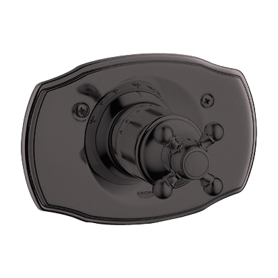 Grohe 19.615.ZB0 Geneva Thermostat Shower Valve Trim with Cross Handle - Oil Rubbed Bronze