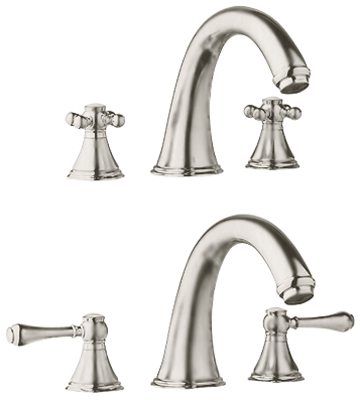 Grohe 25.054.EN0 Geneva Roman Tub Filler - Infinity Brushed Nickel (Pictured w/Handles  Not Included)