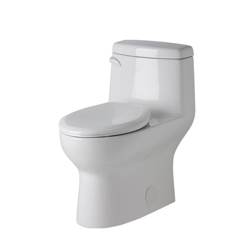 Gerber 21-019 Avalanche CT 1.28 gpf 12 in Rough-In One-Piece Elongated ErgoHeight Toilet - White