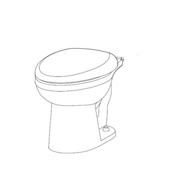 Gerber MX-21-962 Maxwell Elongated Toilet Bowl - White