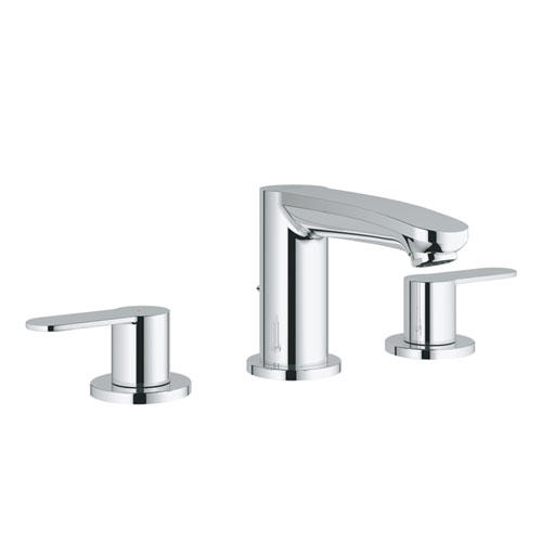 Grohe 2020900A Eurostyle Cosmopolitan 8 in Widespread Two-Handle Bathroom Faucet S-Size - Starlight Chrome