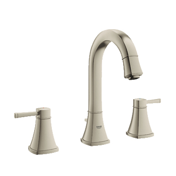 Grohe 20419EN0 Grandera High Spout Two Handle Widespread Lavatory Faucet - Brushed Nickel