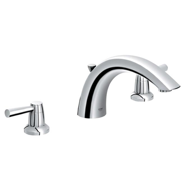 Grohe 25.071.EN0 Arden 3 Hole Roman Tub Filler - Brushed Nickel (Pictured in Chrome)