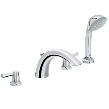Grohe 25.072.000 Arden 4 Hole Roman Tub Filler with Personal Handshower - Chrome