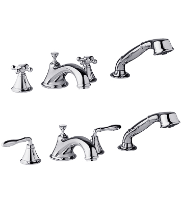 Grohe 25.502.000 Seabury Roman Tub Filler with Personal Hand Shower - Chrome (Pictured w/Handles -- Not Included)