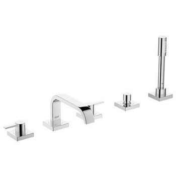 Grohe 25 970 000 Allure Roman Tub Filler Faucet with Personal Hand Shower - Starlight Chrome