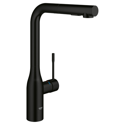 Grohe 302712430 Essence Single Handle Dual Spray Pullout Kitchen Faucet 1.75 GPM - Matte Black