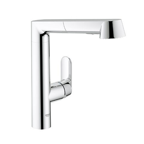 Grohe 32 178 000 K7 Single Handle Kitchen Faucet with Pull Out Spray - Starlight Chrome