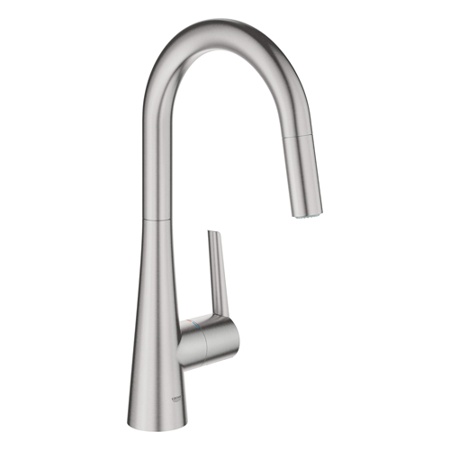 Grohe 32226DC3 Ladylux Single Handle Pull Down Kitchen Faucet Dual Spray 1.75 Gpm - SuperSteel