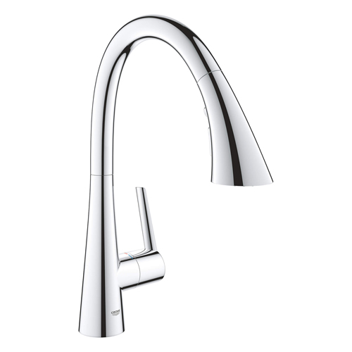Grohe 32298003 Ladylux Single Handle Pull Down Kitchen Faucet Triple Spray 1.75 Gpm - Chrome