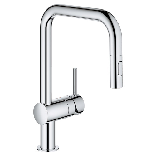 Grohe 32319003 Minta Single Handle Pull Down Kitchen Faucet Dual Spray 1.75 GPM - Chrome