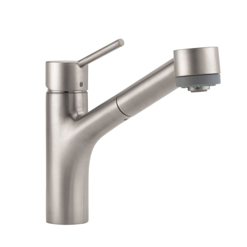 Hansgrohe 06462860 Talis Single-Hole Pull-Out Kitchen Faucet - Steel Optik
