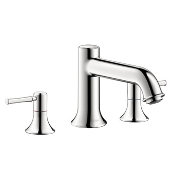 Hansgrohe 14313821 3-Hole Roman Tub Set Trim Only - Brushed Nickel (Pictured in Chrome)
