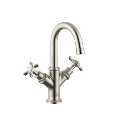 Hansgrohe 16505821 Axor Montreux Single Hole Two Handle Small Lavatory Mixer - Brushed Nickel
