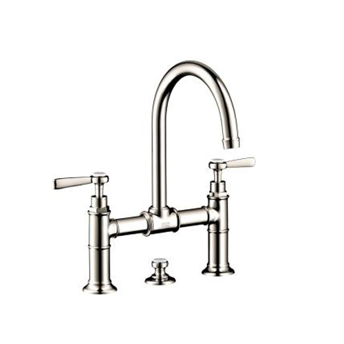 Hansgrohe 16510831 Axor Montreux Widespread Bridge Faucet with Lever Handles - Polished Nickel