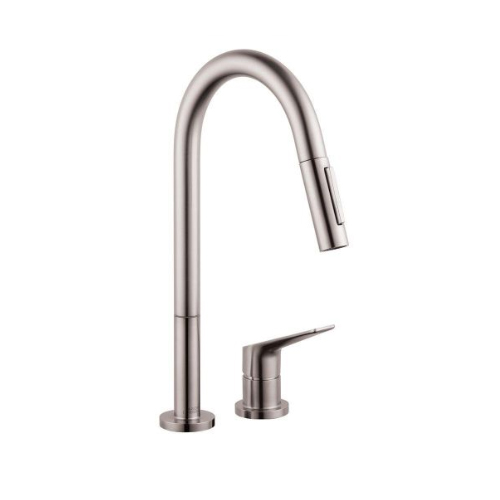 Hansgrohe 38422801 Axor Citterio M 2 Hole Pull Down Kitchen Faucet - Steel Optik