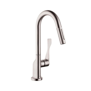 Hansgrohe 39836801 Axor Citterio Prep Single Handle Pull Down Kitchen Faucet - Steel Optik