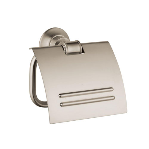 Hansgrohe 42036820 Axor Montreux Toilet Paper Holder with Cover - Brushed Nickel