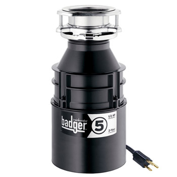 InSinkErator Badger 5, 1/2 HP Garbage Disposal with Power Cord
