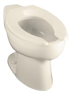 Kohler K-4301-47 Highcrest Elongated Toilet Bowl with Rear Spud, Less Seat - Almond (Pictured in White)