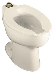 Kohler K-4302-47 Highcrest Elongated Toilet Bowl with Top Spud, Less Seat - Almond (Pictured in White)