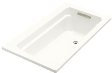 Kohler K1123BK Archer 5' Bath With Comfort Depth Design Integral Apron And Left-Hand Drain - Black (Pictured in White)