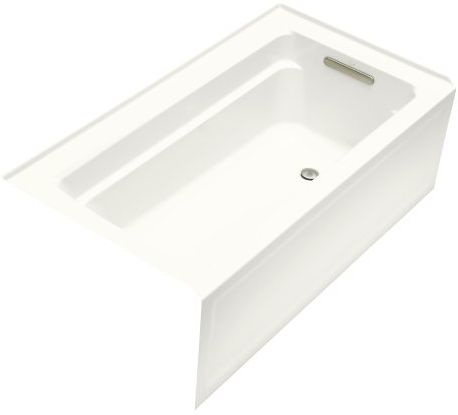 Kohler K1123RABK Archer 5' Bath With Integral Apron And Right-Hand Drain - Black (Pictured in White)