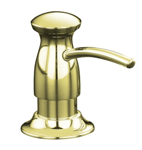 Kohler K-1893-C-VS Transitional Design Soap/Lotion Dispenser - Vibrant Stainless (Pictured in French Gold)