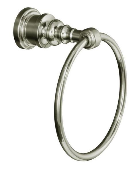 Kohler K-6817-SN IV Georges Brass Towel Ring - Polished Nickel