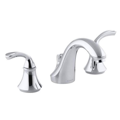 Kohler K-10269-4-CP Forte Widespread Commercial Bathroom Sink Faucet with Sculpted Lever Handles - Chrome