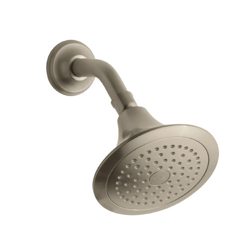Kohler K-10282-AK-BV Forte 2.5 gpm Single Function Wall-mount Showerhead with Katalyst Air-induction Spray - Brushed Bronze