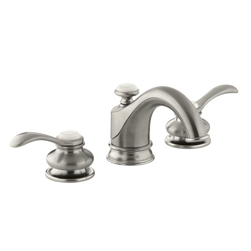 Kohler K-12265-4-BN Fairfax Lavatory Faucet with Lever Handles - Brushed Nickel