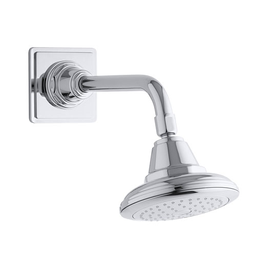 Kohler K-13137-AK-CP Pinstripe 2.5 gpm Single Function Wall-mount Showerhead with Katalyst Air-induction Spray - Chrome