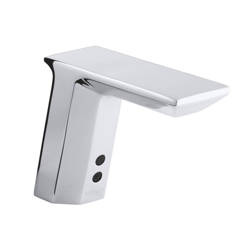 Kohler K-13467-CP Geometric Single Hole Touchless DC Powered Commercial Bathroom Sink Faucet - Chrome