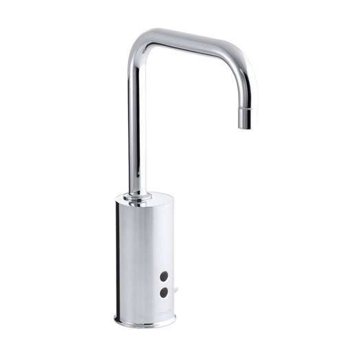 Kohler K-13474-CP Gooseneck Touchless AC Powered Commercial Faucet with Insight Technology and Temperature Mixer - Chrome