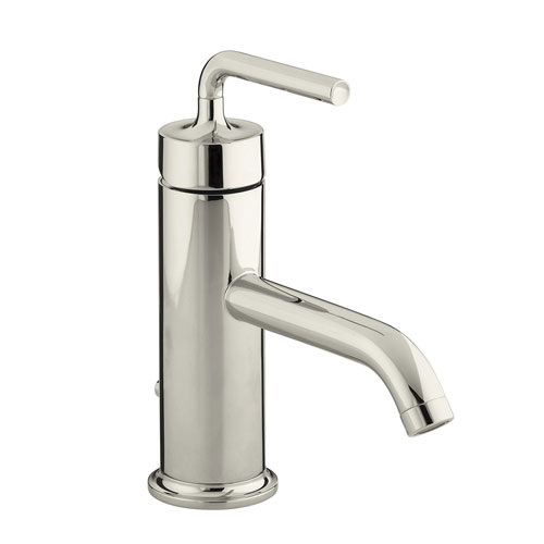 Kohler K-14402-4A-SN Purist Single Control Lavatory Faucet with Straight Lever Handle - Polished Nickel