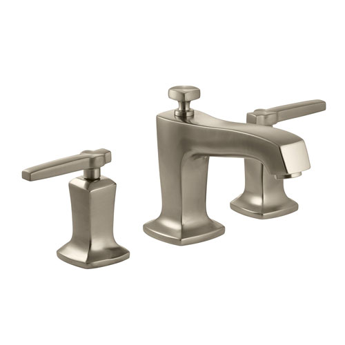 Kohler K-16232-4-BV Margaux Double Handle Widespread Lavatory Faucet With Metal Lever Handles - Brushed Bronze