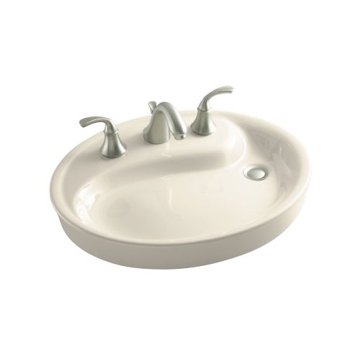Kohler K-2354-1-47 Yin Yang Wading Pool Lavatory With Overflow - Almond (Faucet Not Included)