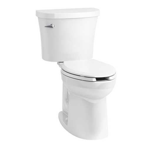 Kohler K-25077-0 Kingston Comfort Height Two-piece Elongated 1.28 gpf Chair Height Toilet - White
