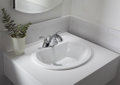 Kohler K-2699-1-7 Bryant Oval Self-Rimming Lavatory with Center Hole - Black (Pictured in White)