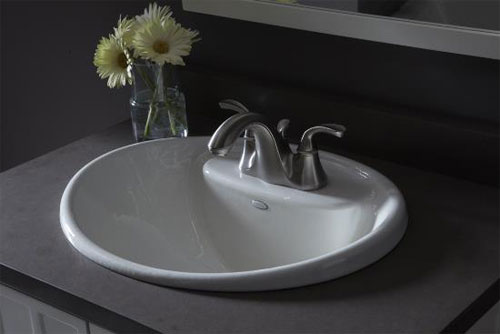 Kohler K-2839-1-47 Tides Lavatory Sink  with Single Hole - Almond (Pictured in White)